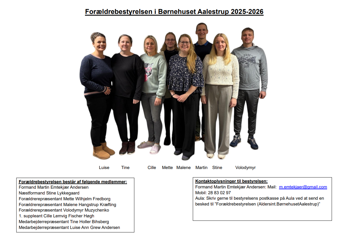 Forældrebestyrelsen 2025-2026
